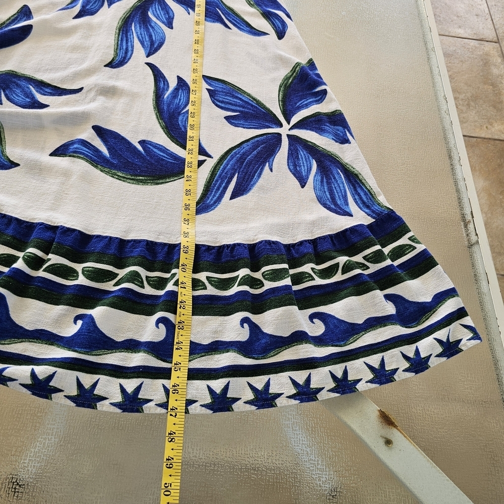 Lable Of Love XL Woman's Blue and White Spaghetti Strap Sundress Maxi - Picture 12 of 14
